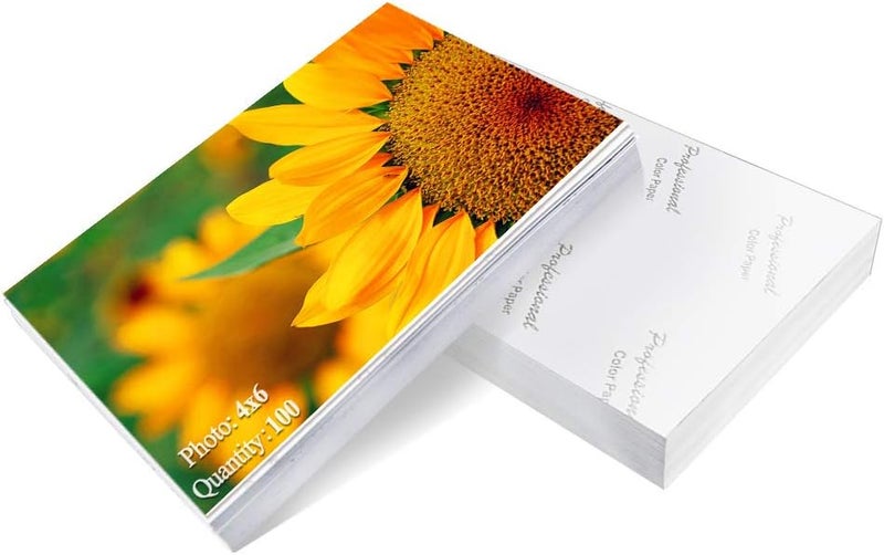 ZBEIVAN Photo Paper 4x6 inch High Glossy Paper 100 Sheets - Image 1